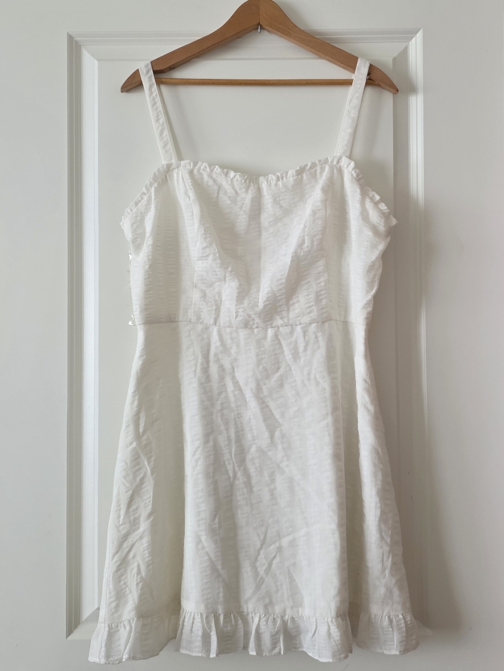 Coastal Cowgirl Muslin Ruffle Mini Dress Ruffle Trim Boho Festival Womens XL NWT